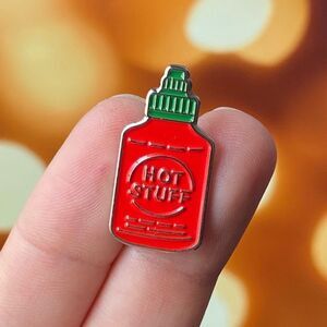 Hot Stuff Sriracha Sauce Enamel Pin/ Brooch